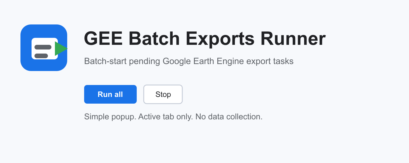 GEE Batch Exports Runner 宣传图